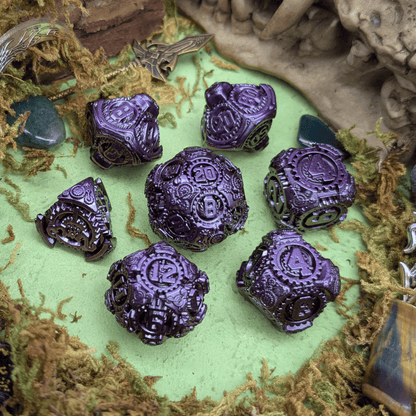 Gears Petrol Metal Core Dice Set