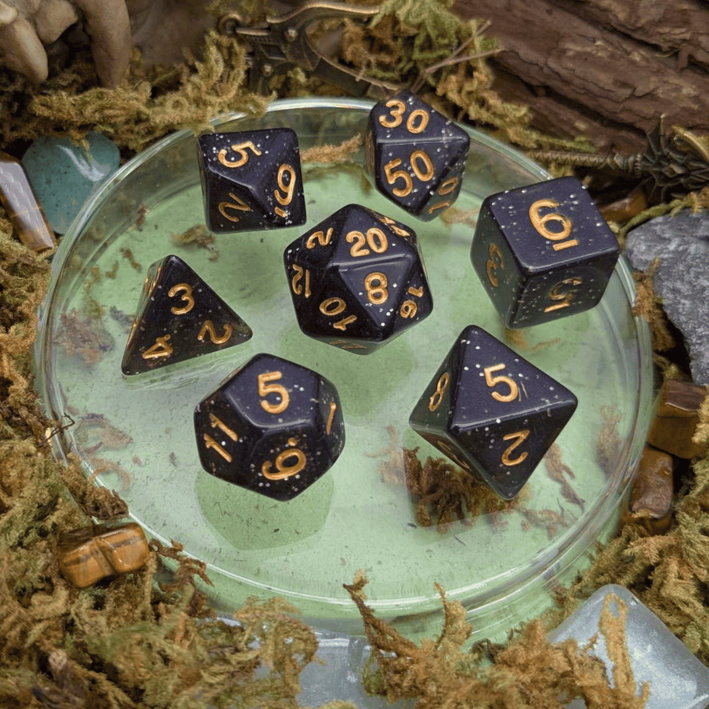 Black Shimmer Dice