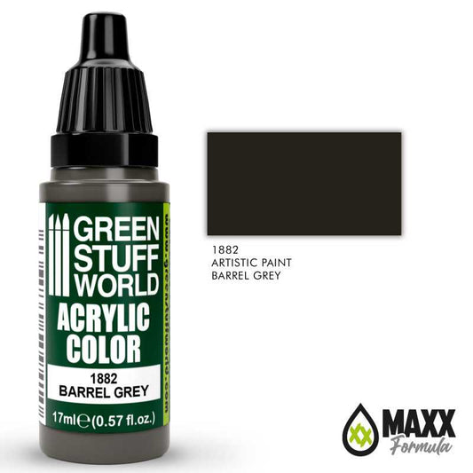 Green Stuff World Acrylic Color Paint - BARREL GREY 17ml