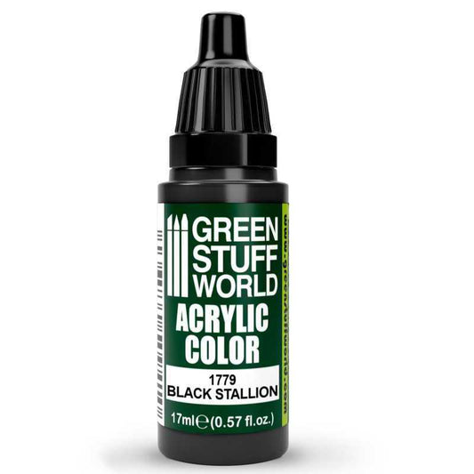 Green Stuff World Acrylic Color Paint - BLACK STALLION 17ml