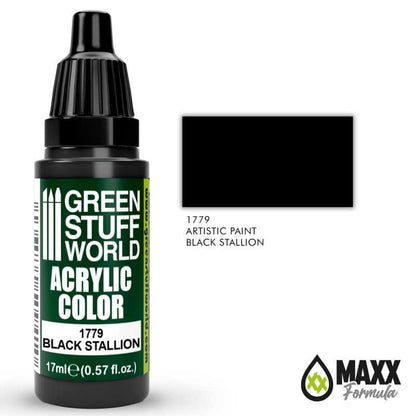 Green Stuff World Acrylic Color Paint - BLACK STALLION 17ml