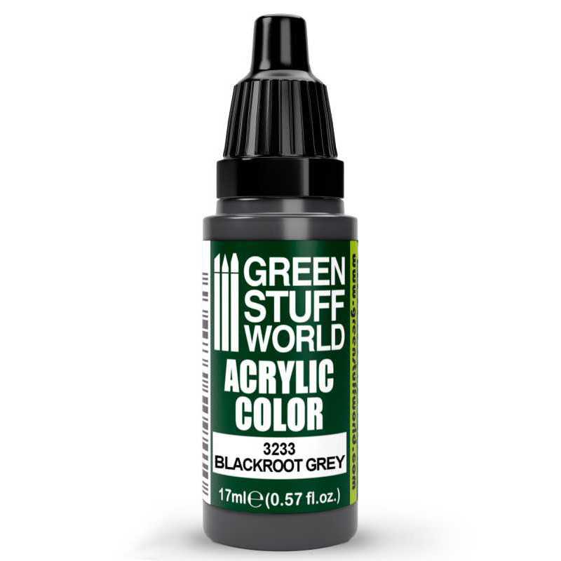 Green Stuff World Acrylic Color Paint - BLACKROOT GREY 17ml