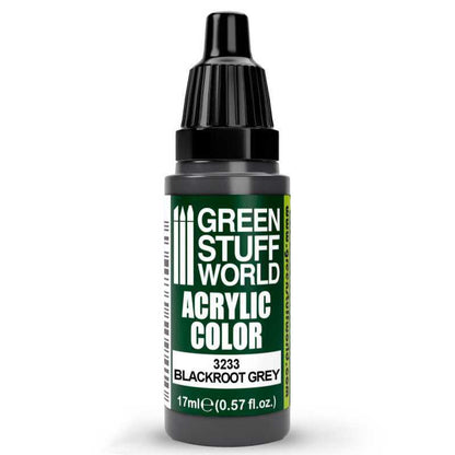 Green Stuff World Acrylic Color Paint - BLACKROOT GREY 17ml