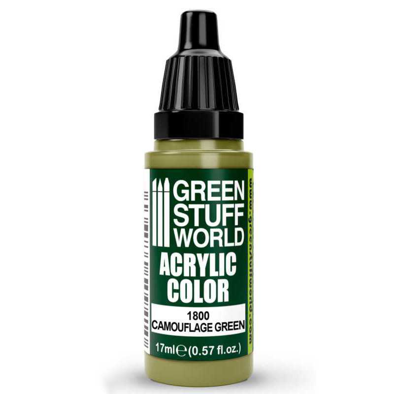 Green Stuff World Acrylic Color Paint - CAMOUFLAGE GREEN 17ml