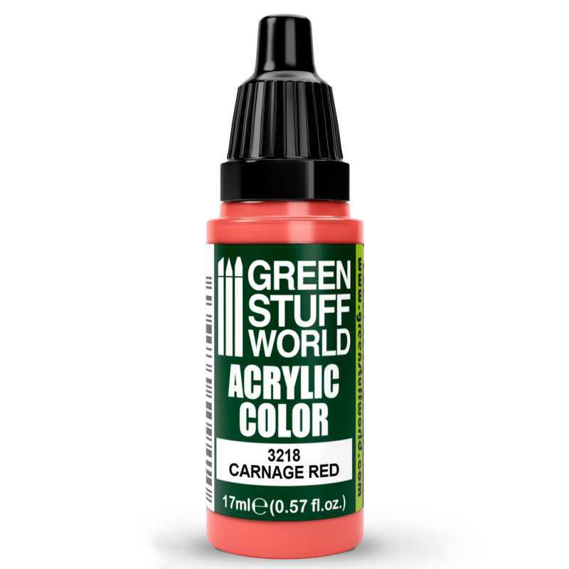 Green Stuff World Acrylic Color Paint - CARNAGE RED 17ml