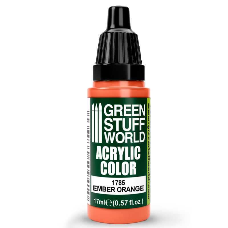 Green Stuff World Acrylic Color Paint - EMBER ORANGE 17ml
