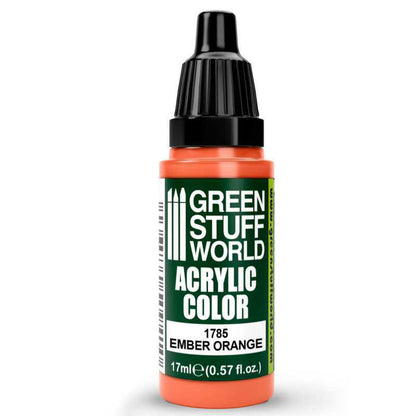 Green Stuff World Acrylic Color Paint - EMBER ORANGE 17ml