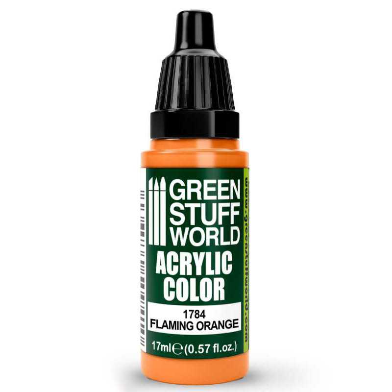 Green Stuff World Acrylic Color Paint - FLAMING ORANGE 17ml
