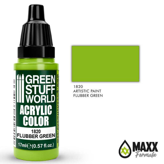 Green Stuff World Acrylic Color Paint - FLUBBER GREEN 17ml