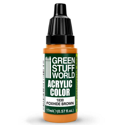 Green Stuff World Acrylic Color Paint - FOXHIDE BROWN 17ml