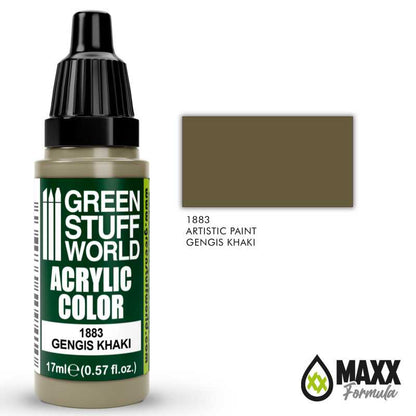 Green Stuff World Acrylic Color Paint - GENGIS KHAKI 17ml