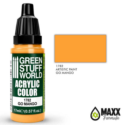 Green Stuff World Acrylic Color Paint - GO MANGO 17ml