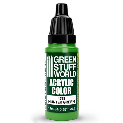 Green Stuff World Acrylic Color Paint - HUNTER GREEN 17ml