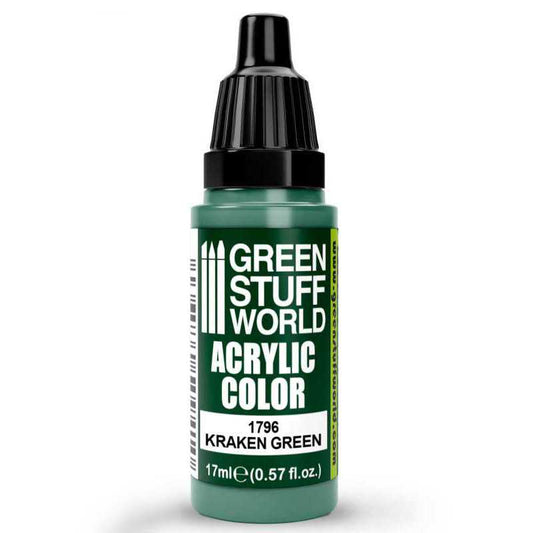 Green Stuff World Acrylic Color Paint - KRAKEN GREEN 17ml