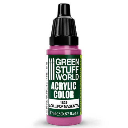 Green Stuff World Acrylic Color Paint - LOLLIPOP MAGENTA 17ml