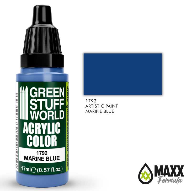 Green Stuff World Acrylic Color Paint - MARINE BLUE 17ml