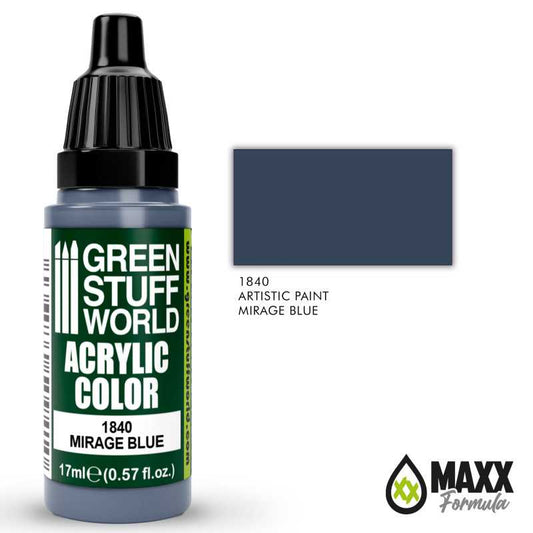 Green Stuff World Acrylic Color Paint - MIRAGE BLUE 17ml