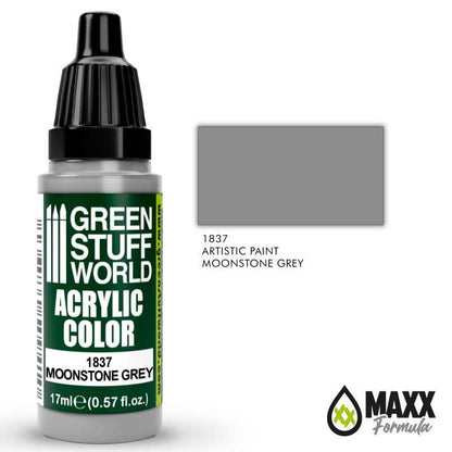 Green Stuff World Acrylic Color Paint - MOONSTONE GREY 17ml