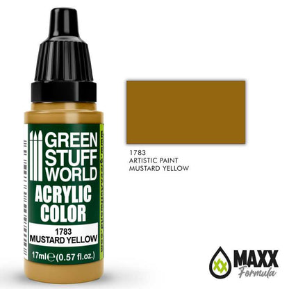 Green Stuff World Acrylic Color Paint - MUSTARD YELLOW 17ml
