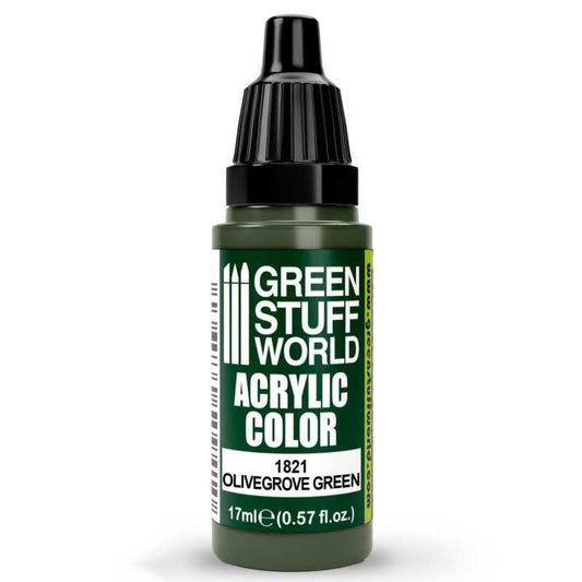 Green Stuff World Acrylic Color Paint - OLIVEGROVE GREEN 17ml