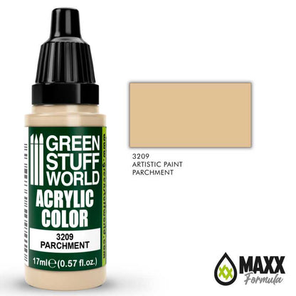Green Stuff World Acrylic Color Paint - PARCHMENT 17ml