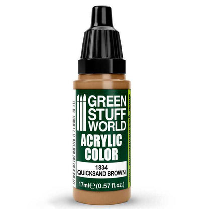Green Stuff World Acrylic Color Paint - QUICKSAND BROWN 17ml