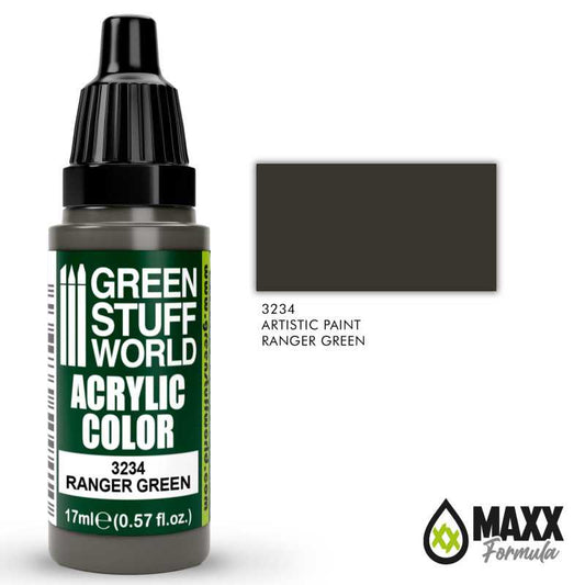 Green Stuff World Acrylic Color Paint - RANGER GREEN 17ml