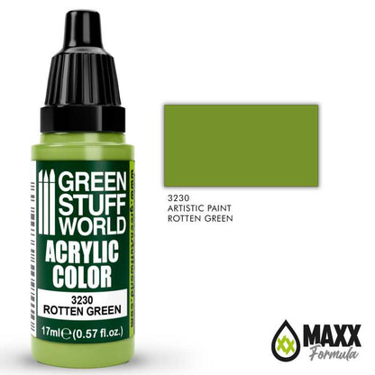 Green Stuff World Acrylic Color Paint - ROTTEN GREEN 17ml