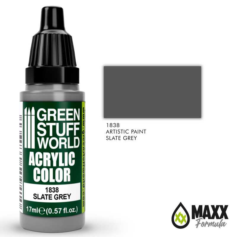 Green Stuff World Acrylic Color Paint - SLATE GREY 17ml