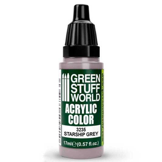 Green Stuff World Acrylic Color Paint - STARSHIP GREY 17ml