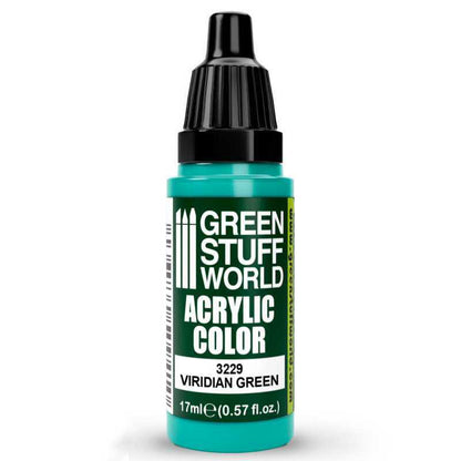 Green Stuff World Acrylic Color Paint - VIRIDIAN GREEN 17ml