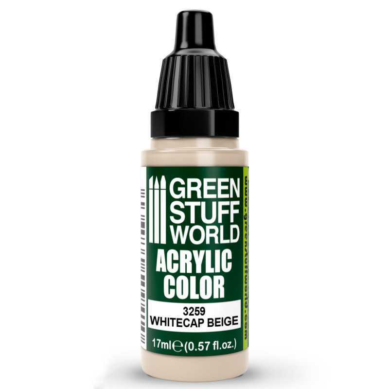 Green Stuff World Acrylic Color Paint - WHITECAP BEIGE 17ml