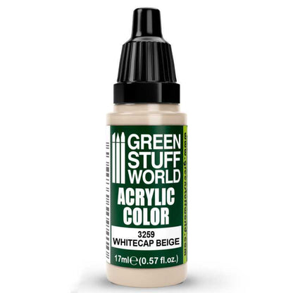 Green Stuff World Acrylic Color Paint - WHITECAP BEIGE 17ml