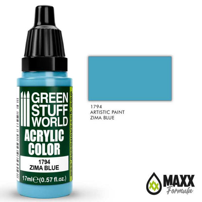 Green Stuff World Acrylic Color Paint - ZIMA BLUE 17ml