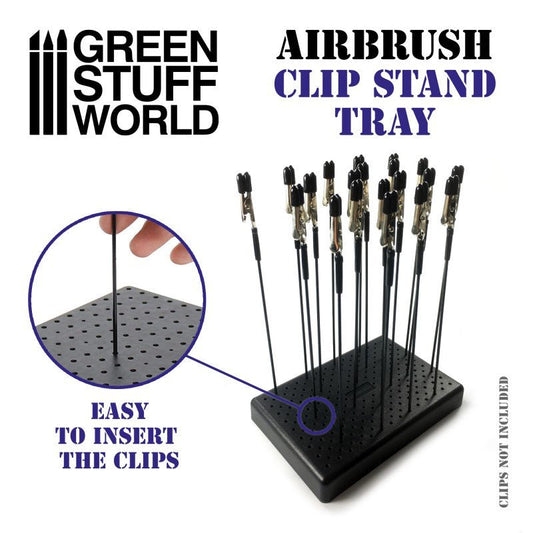 Green Stuff World - Airbrush Clip Stand Tray 10x15cm