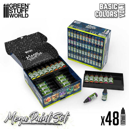 Green Stuff World Basic Colors Mega Paint Set - Vol. 1.0