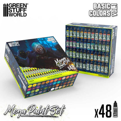 Green Stuff World Basic Colors Mega Paint Set - Vol. 1.0