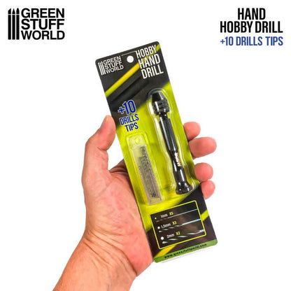 Green Stuff World Black Hand Drill with 10x Drill Bits