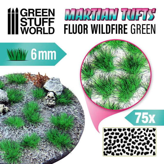 Green Stuff World - Martian Fluor Tufts - FLUOR WILDFIRE GREEN