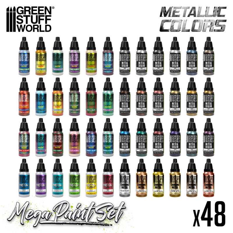 Green Stuff World Metallics Mega Paint Set