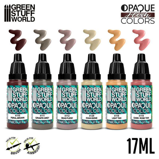 Green Stuff World Opaque Paint Set - Flesh Colours