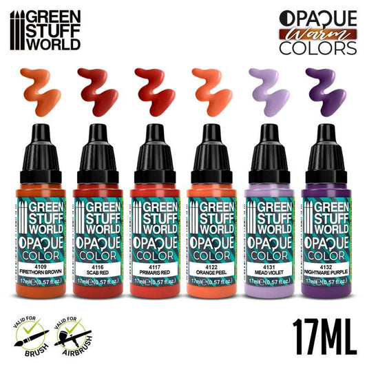 Green Stuff World - Opaque Paint Set - Warm Colours