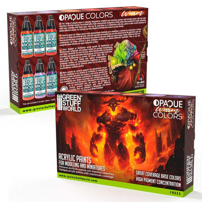 Green Stuff World - Opaque Paint Set - Warm Colours