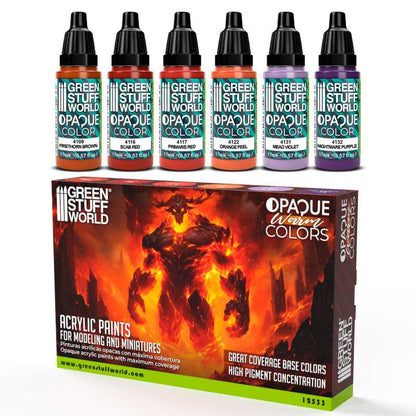 Green Stuff World - Opaque Paint Set - Warm Colours