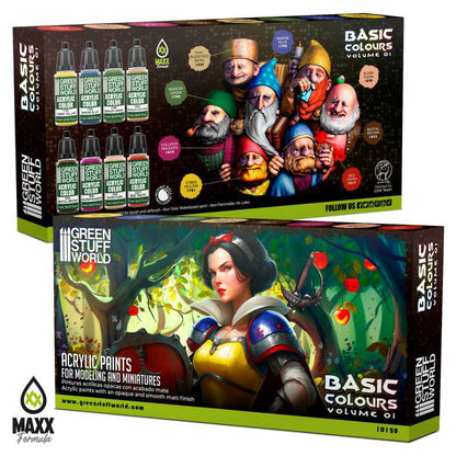 Green Stuff World Paint Set - Basics 01