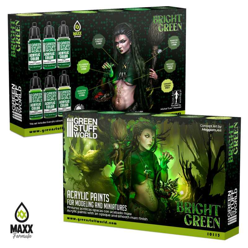 Green Stuff World Paint Set - Bright Green