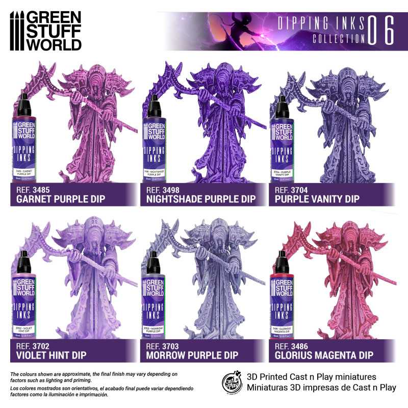 Green Stuff World Paint Set - Dipping collection 06 (Purple/Violet)