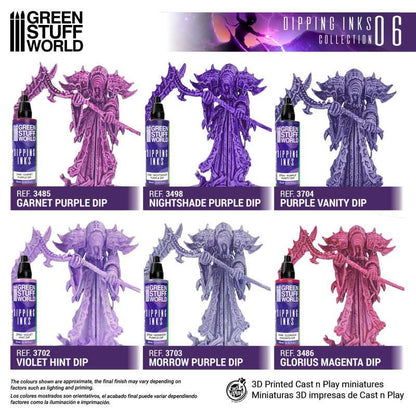 Green Stuff World Paint Set - Dipping collection 06 (Purple/Violet)