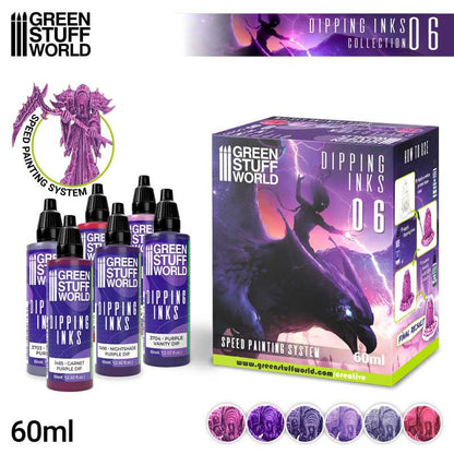 Green Stuff World Paint Set - Dipping collection 06 (Purple/Violet)