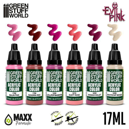 Green Stuff World Paint Set - Evil Pink